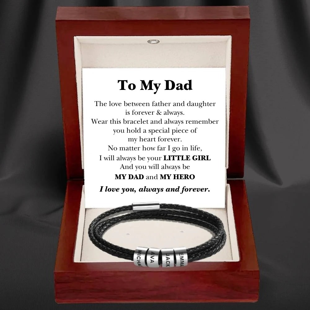 Best Dad In The World - Inner Circle Bracelet with Family Names