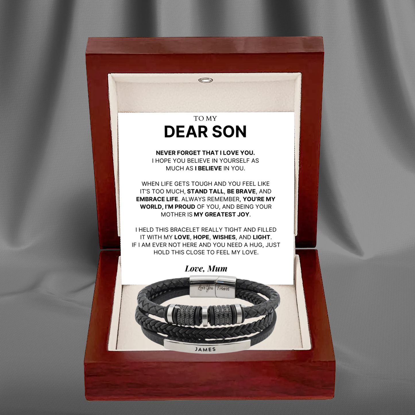 To My Dear Son – 'Forever Together' Name Bracelet