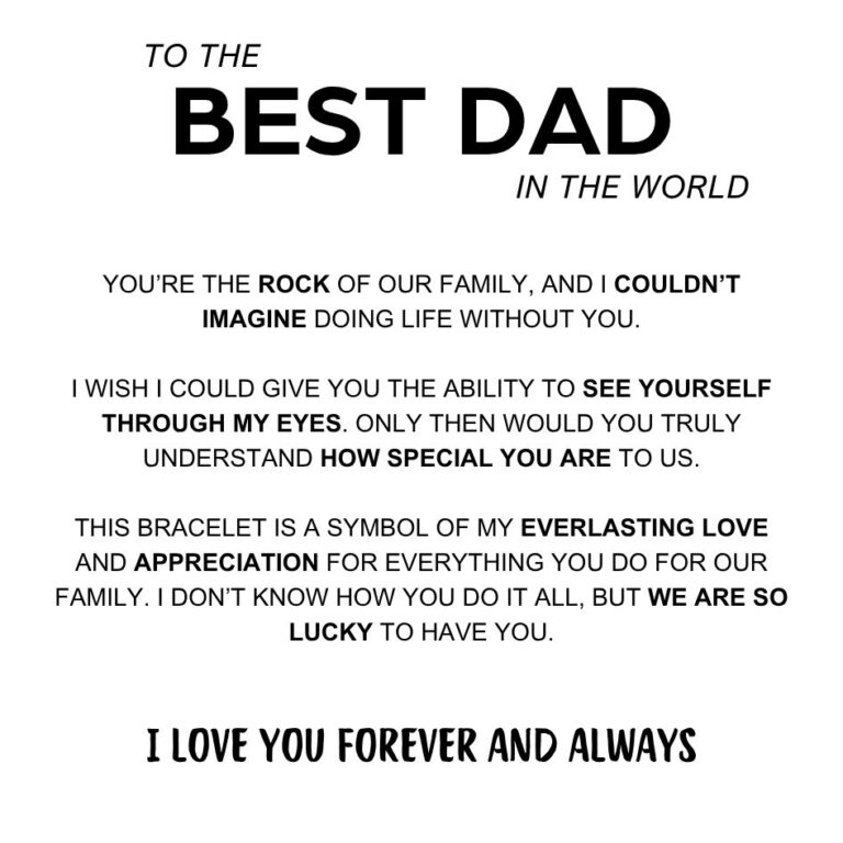 Best Dad In The World - Inner Circle Bracelet with Family Names