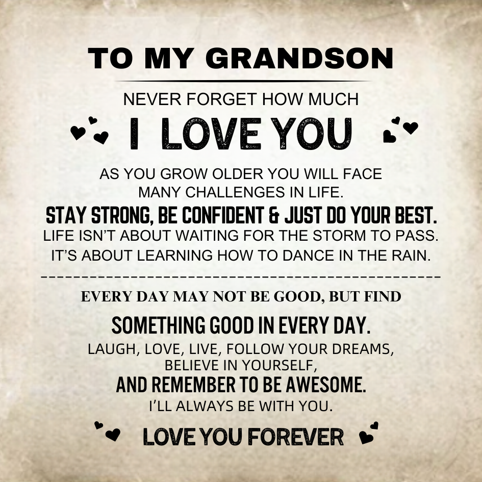 To My Grandson – 'Forever Together' Name Bracelet