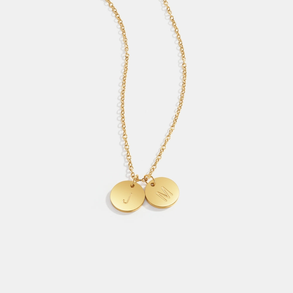 To My Granddaughter – Initials Disc Necklace