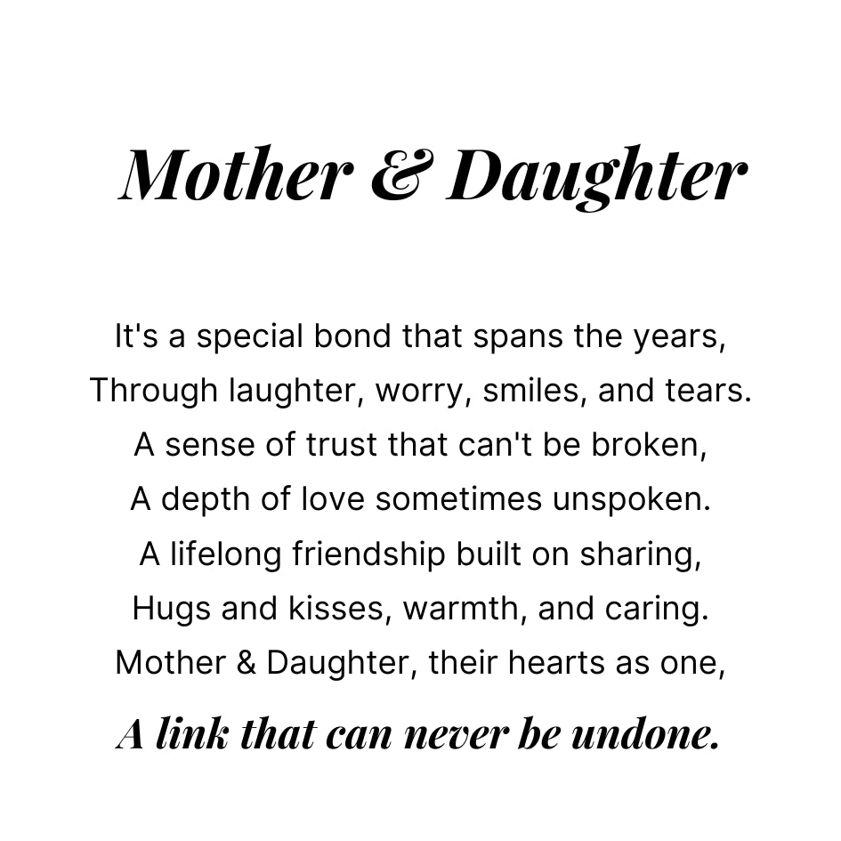 Mother & Daughter - Interlocking Hearts Name Necklace