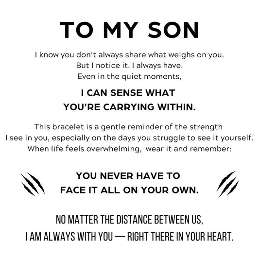 To My Son 'Love you forever' Engraved Infinity Braided Bracelet