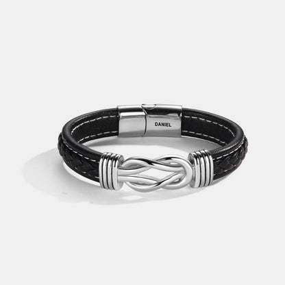 To My Dear Son – Infinity Knot Name Bracelet