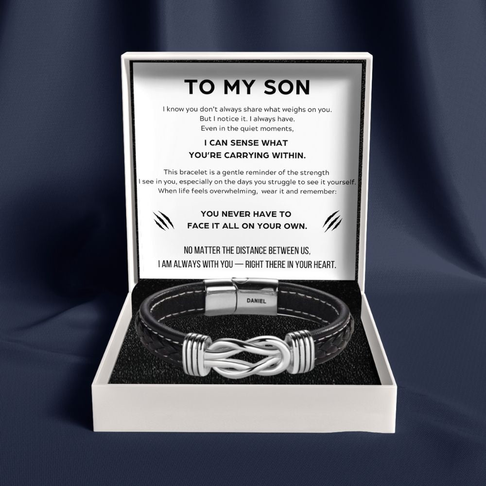 To My Grandson – Infinite Love Personalized Name Bracelet