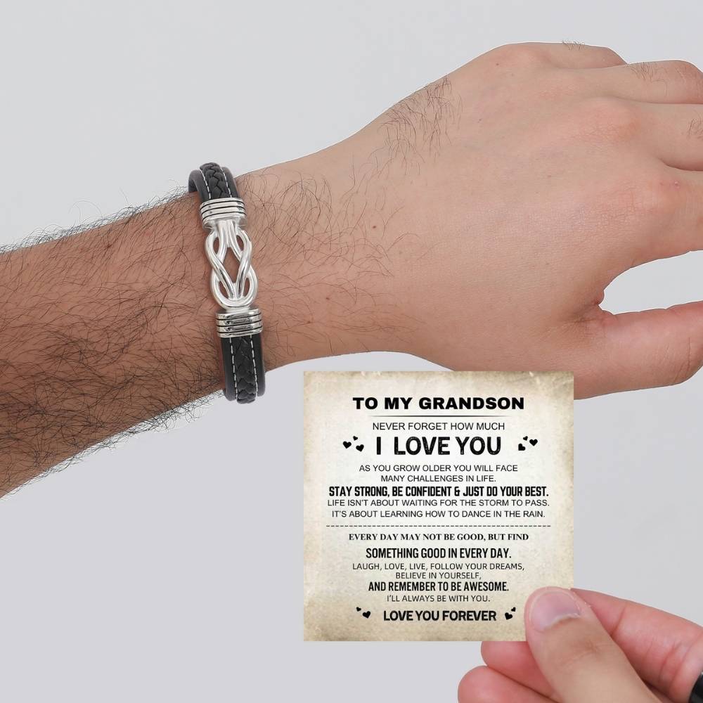 To My Grandson – Infinite Love Personalized Name Bracelet