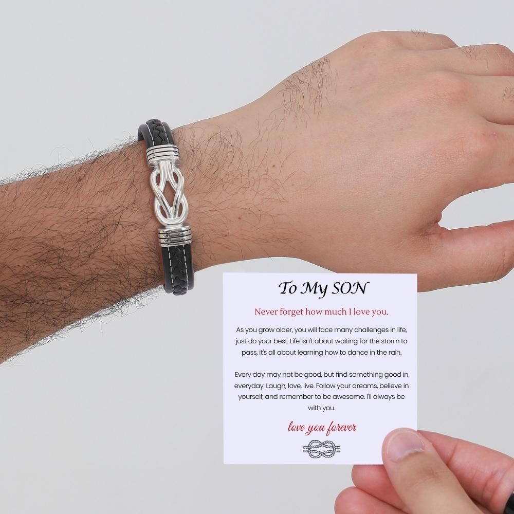 To My Son – Infinite Love Personalized Name Bracelet