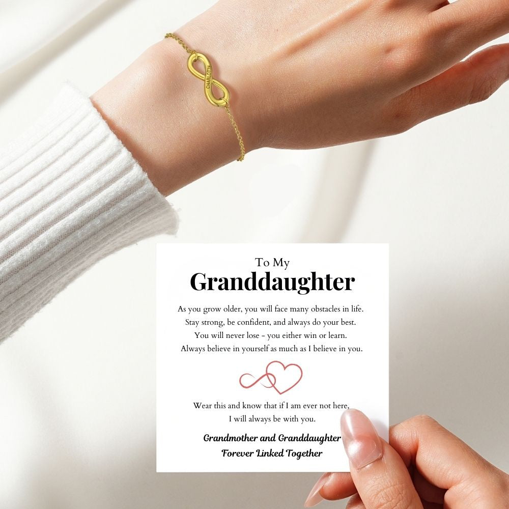 Infinity Name Bracelet for Granddaughter