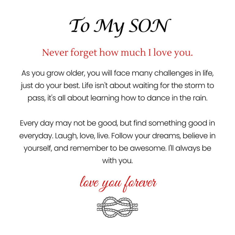 To My Son – Infinite Love Personalized Name Bracelet