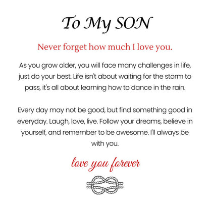 To My Son – Infinite Love Personalized Name Bracelet