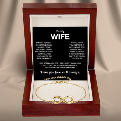 Infinity Name Bracelet for Wife