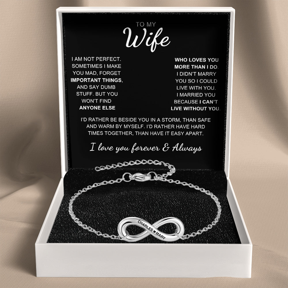 Infinity Name Bracelet for Wife