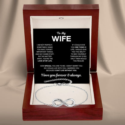 Infinity Name Bracelet for Wife