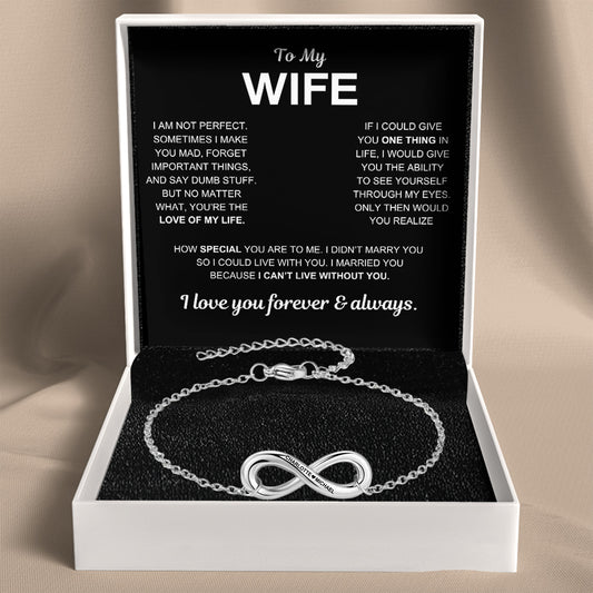 Infinity Name Bracelet for Wife