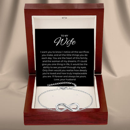 Infinity Name Bracelet for Wife