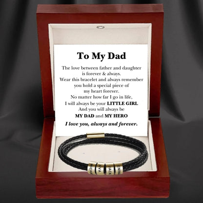 Best Dad In The World - Inner Circle Bracelet with Family Names