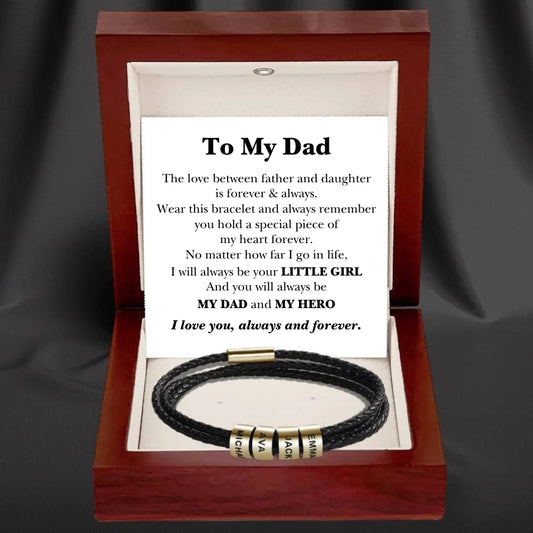 Best Dad In The World - Inner Circle Bracelet with Family Names