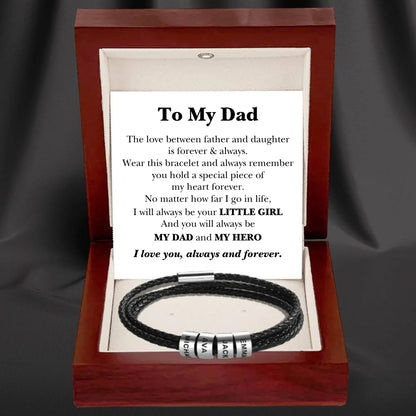 Best Dad In The World - Inner Circle Bracelet with Family Names