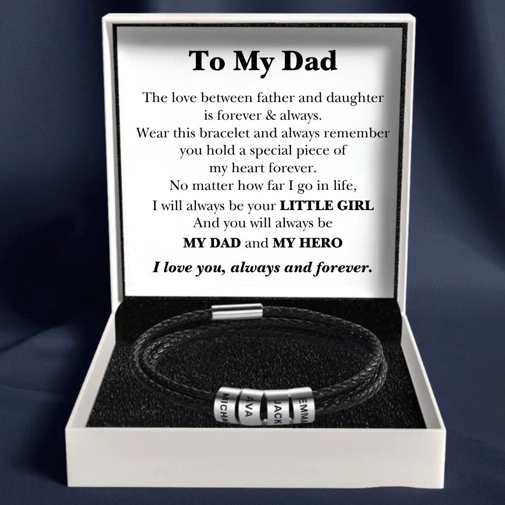 Best Dad In The World - Inner Circle Bracelet with Family Names
