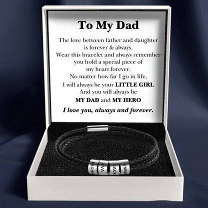 Best Dad In The World - Inner Circle Bracelet with Family Names