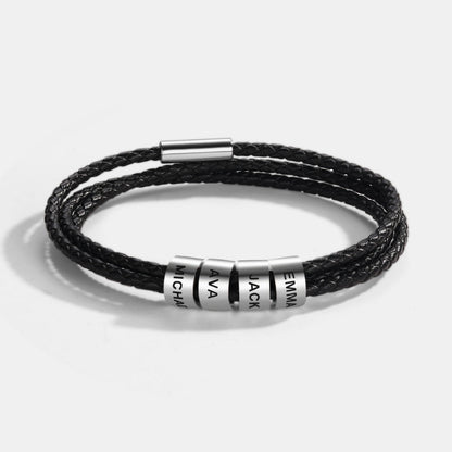 Best Dad In The World - Inner Circle Bracelet with Family Names