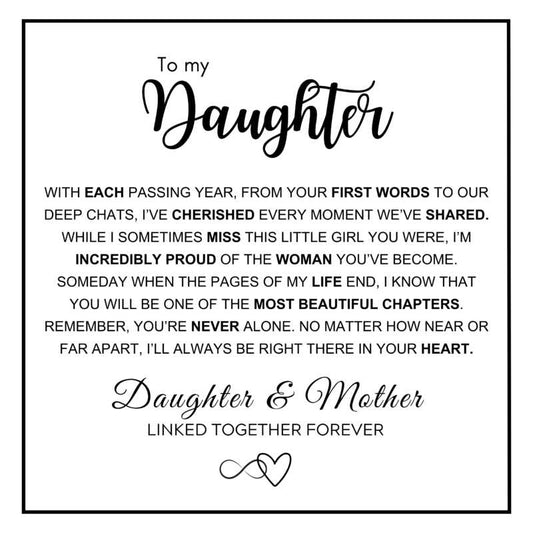 To My Daughter – Infinity Heart Name Bracelet