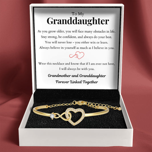 To My Granddaughter – Infinity Heart Bracelet