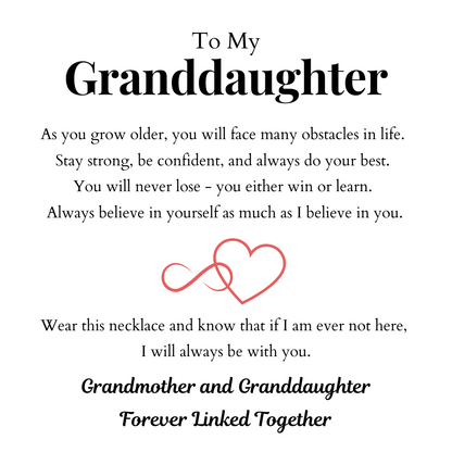To My Granddaughter – Interlocking Hearts Name Necklace