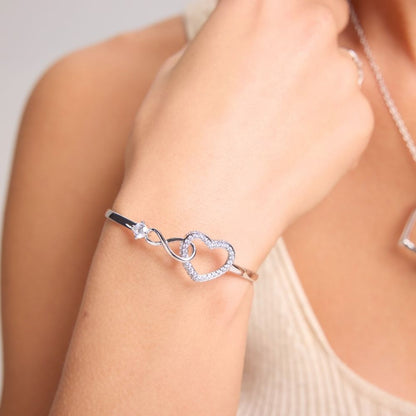 To My Granddaughter – Infinity Heart Name Bracelet