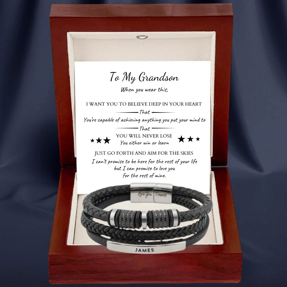 To My Grandson – Forever Together Name Bracelet