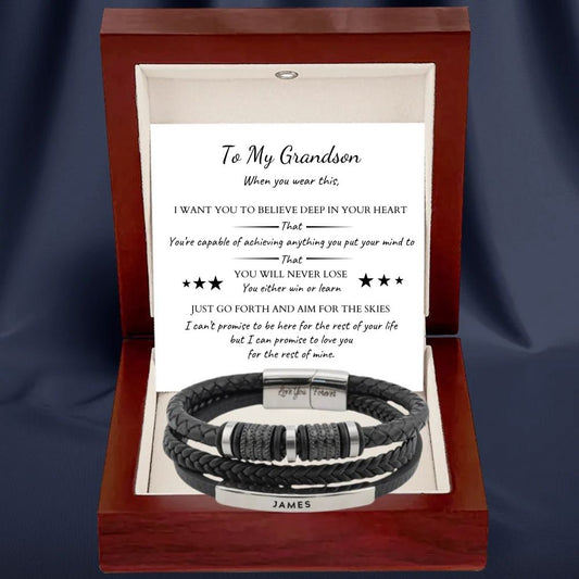 To My Grandson – Forever Together Name Bracelet