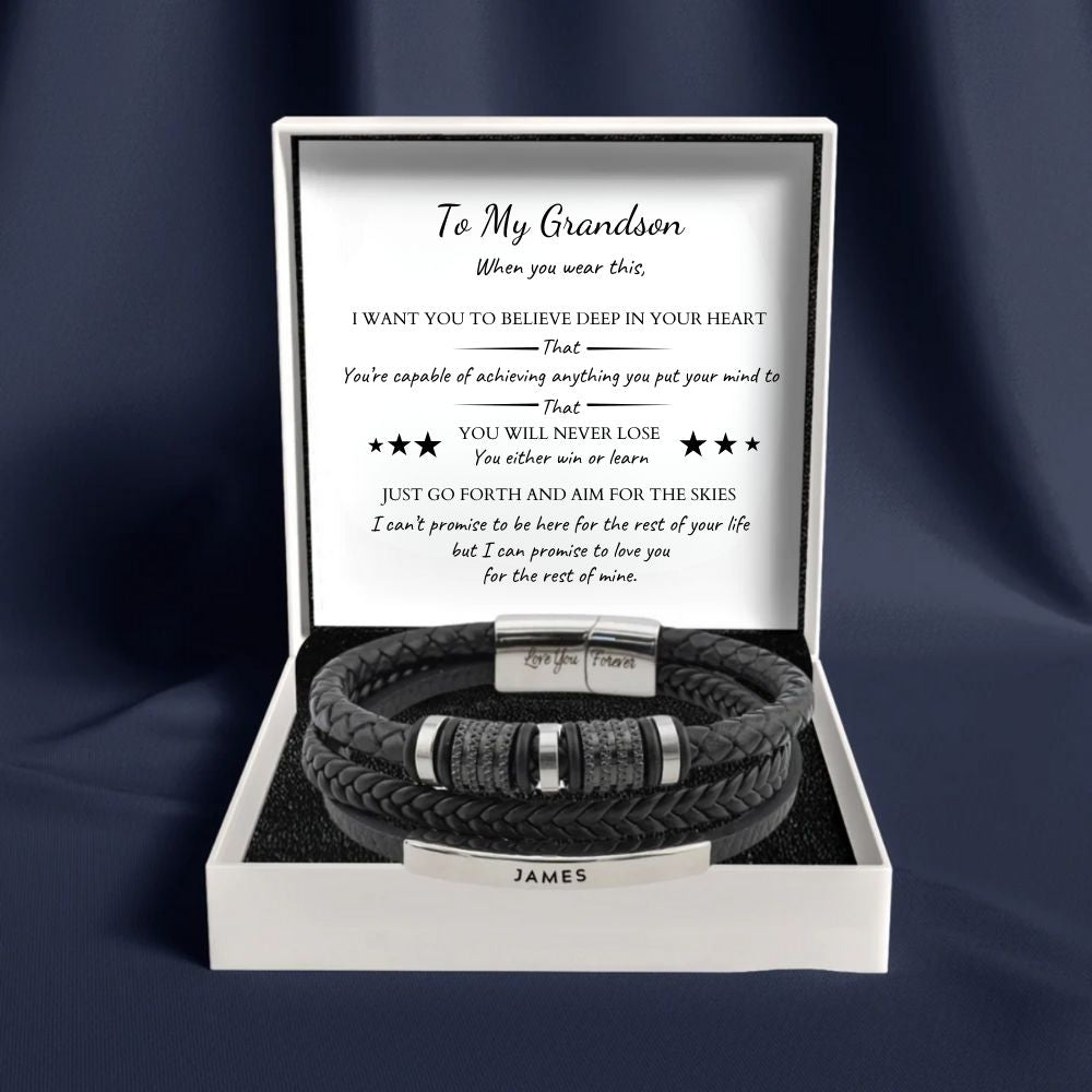 To My Grandson – Forever Together Name Bracelet