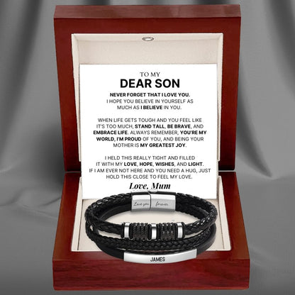 To My Dear Son – 'Forever Together' Name Bracelet