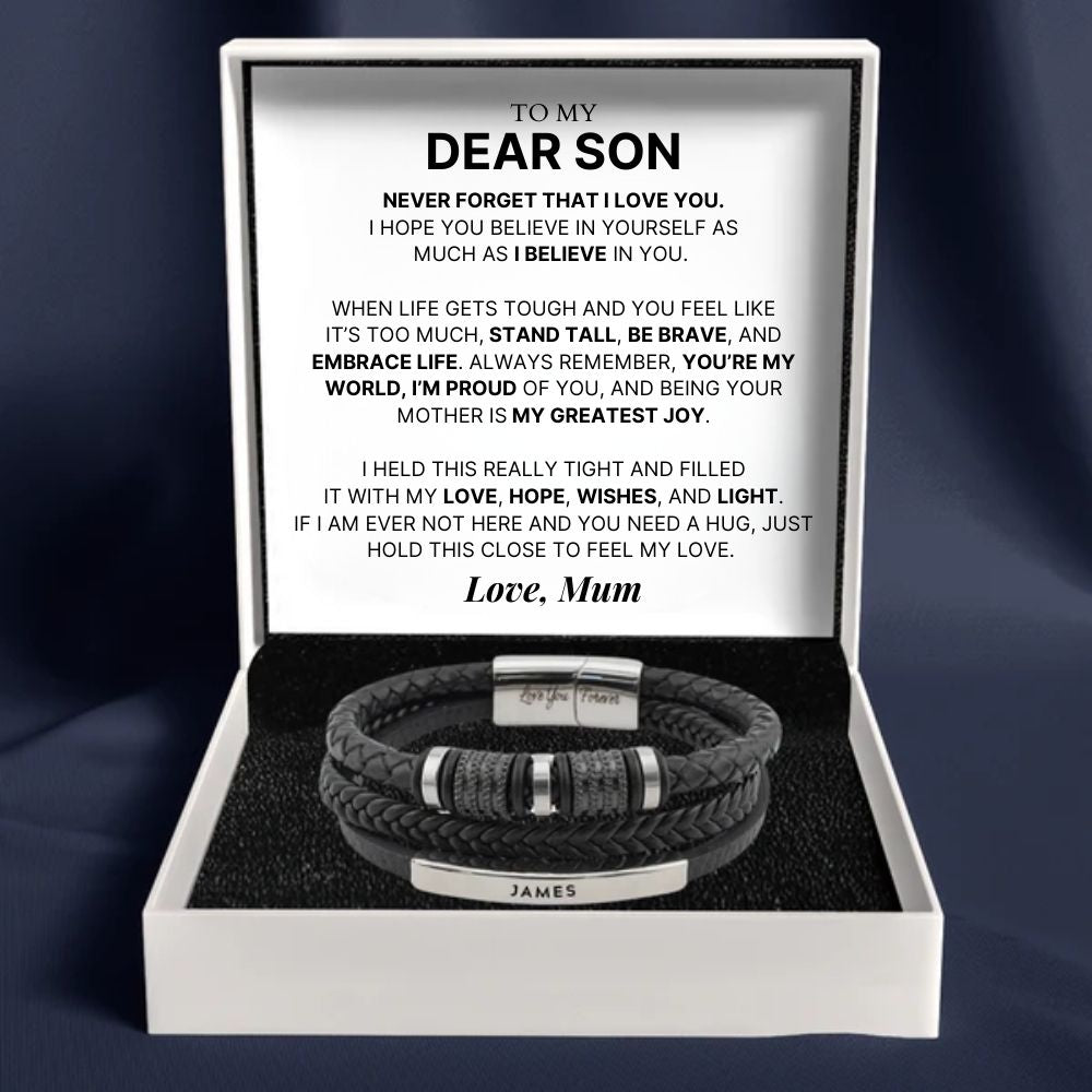 To My Dear Son – 'Forever Together' Name Bracelet