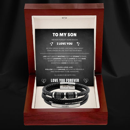 To My Son – Forever Together Name Bracelet