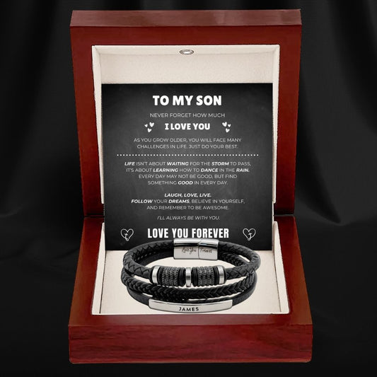To My Son – Forever Together Name Bracelet