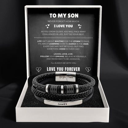 To My Son – Forever Together Name Bracelet