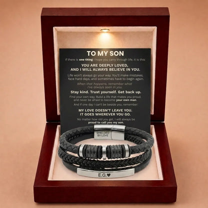 Forever Linked Together Bracelet for Son - Proud To Call You My Son