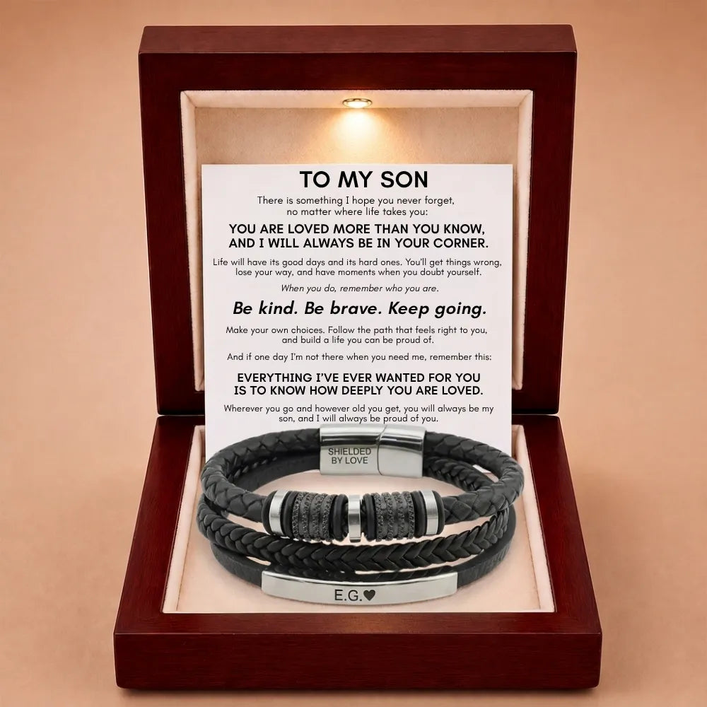 Forever Linked Together Bracelet for Son - Proud of the Man You Are