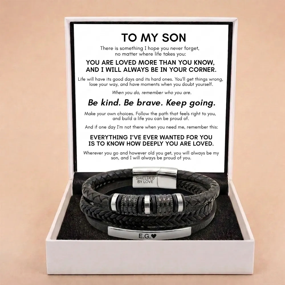 Forever Linked Together Bracelet for Son - Proud of the Man You Are