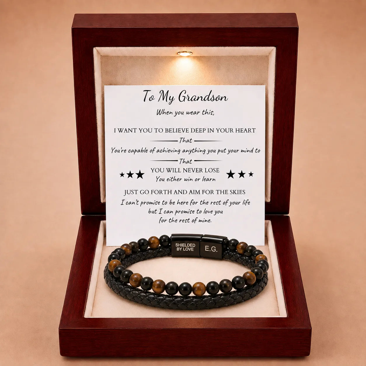Tiger Eye Bracelet For Grandson