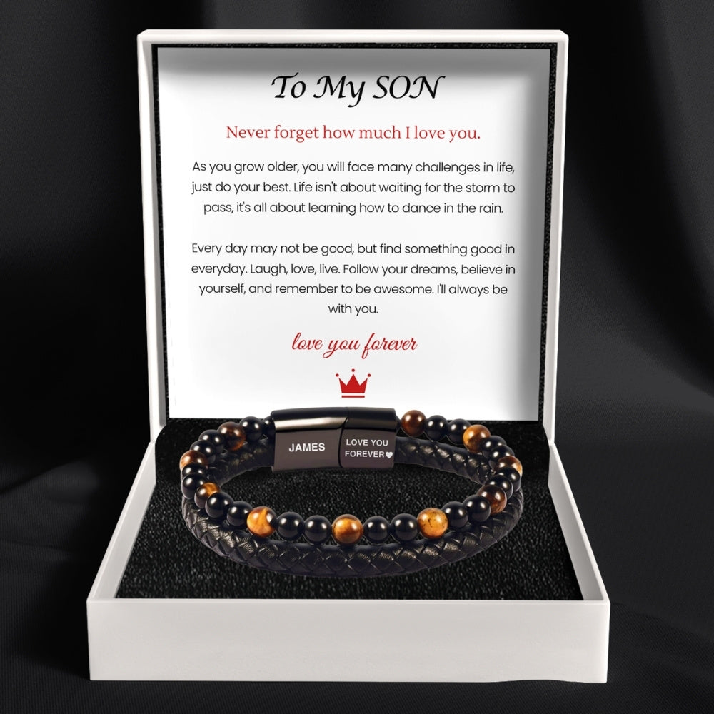 To My Son - Tiger Eye Protection Bracelet