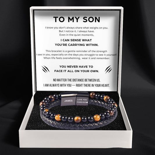 To My Son - Tiger Eye Protection Bracelet