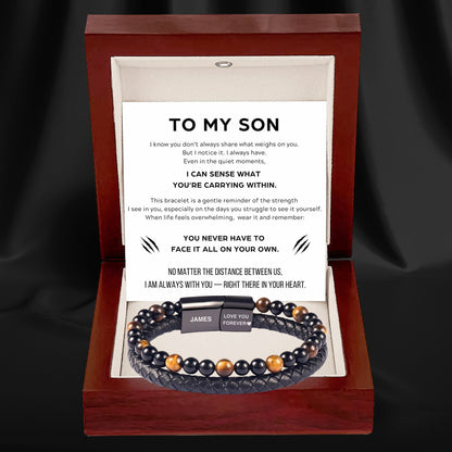 To My Son - Tiger Eye Protection Bracelet