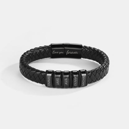 To My Husband – Inner Circle Classic Bracelet with Engraved Name Beads