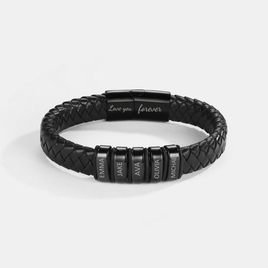 To My Husband – Inner Circle Classic Bracelet with Engraved Name Beads