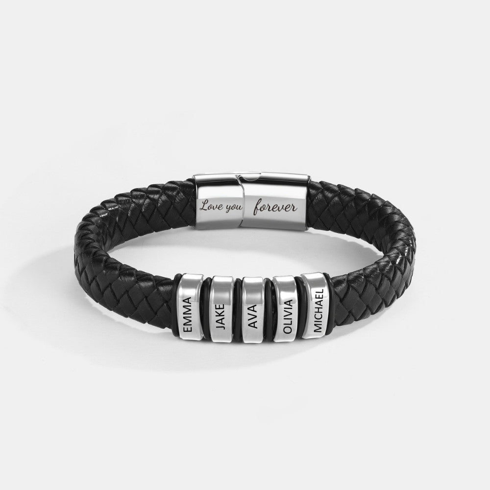 To My Husband – Inner Circle Classic Bracelet with Engraved Name Beads