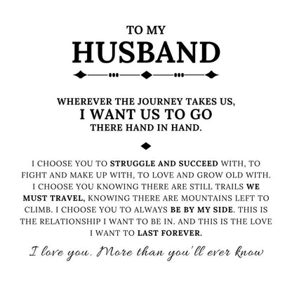 To My Husband – Inner Circle Classic Bracelet with Engraved Name Beads