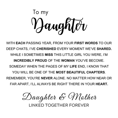 To My Daughter - Interlocking Hearts Name Necklace