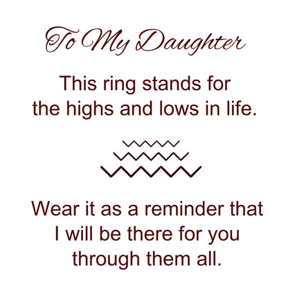 Highs and Lows Ring for Daughter with ‘Love from Mum’ Engraving Gift Set